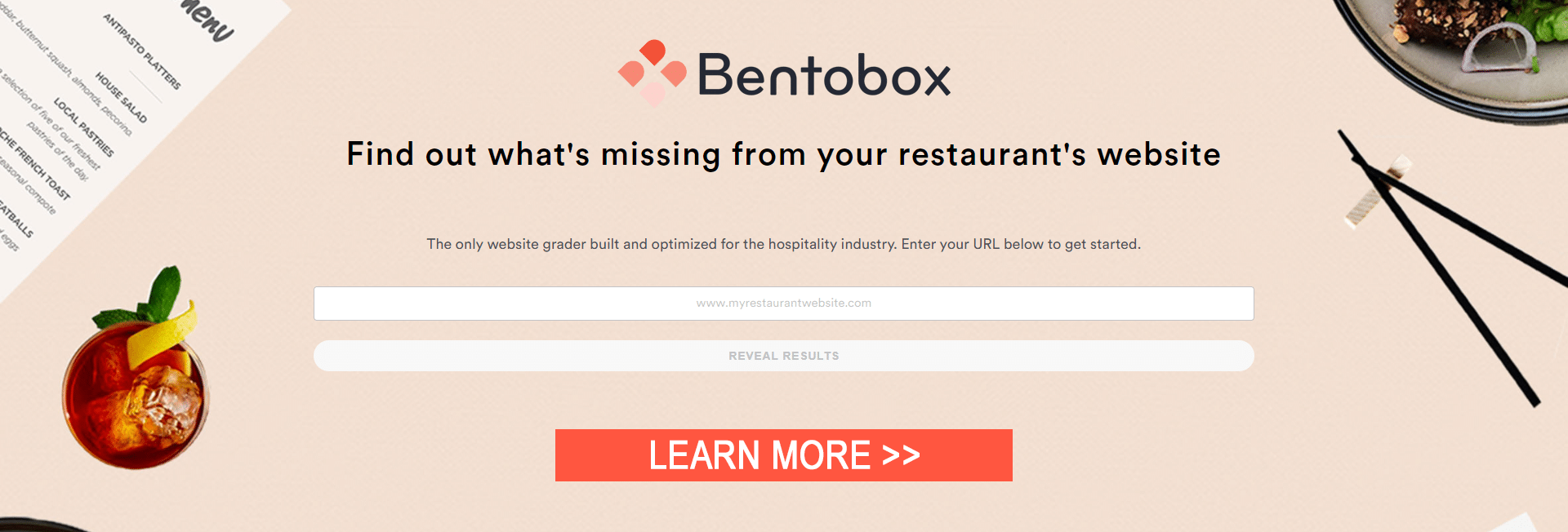 Bentobox ad - restaurant websites
